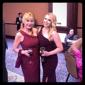 Formal wine color dress